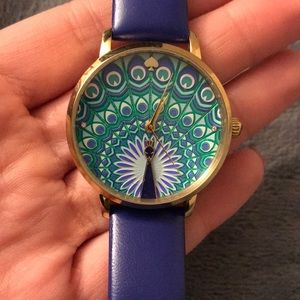 Blue leather Kate Spade watch.